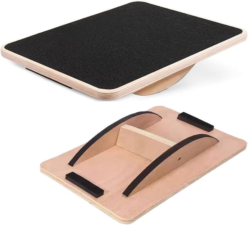 Juoe Balance Board Wobble Board for Adults and Kids - Anti-Slip 350LBS Balance Board for Physical Therapy,Balance Training,Posture Correction,Standing Desk Core Strength Wooden Balance Rocker Board - Image 1